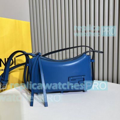 Replica Fend1 Simply Fend1 Medium Bright Blue Shoulder Bag